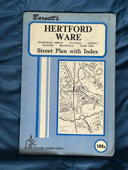 Vintage Barnetts Hertford & Ware Area Street Plan with Index, 1980’s