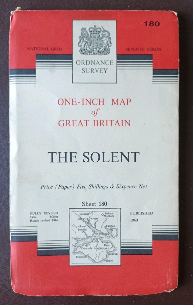 1960s Seventh Series. Sheet 180 The Solent.