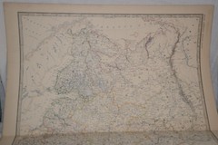 EUROPEAN RUSSIA 1877 Antique Map Print W & AK Johnstone FINLAND, BLACK SEA