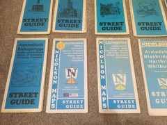 BUNDLE OF 22 VINTAGE STREET MAPS SCOTLAND