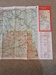 Vintage German Folding Road Map 1978 – 79. Sheet No 10 By Shell