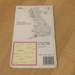 Ordnance Survey Landranger 191 Okehampton & North Dartmoor Area Map (1982)