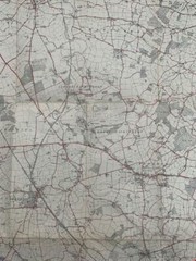 ORDNANCE SURVEY MAP WARWICKSHIRE FOOTPATHS for rambles Association 1937