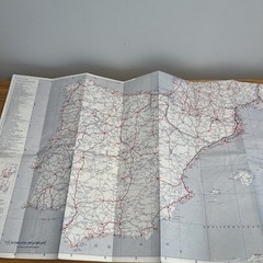 Vintage 1979 AA European Throughroute Map Ostende & Zeebrugge Fold Out