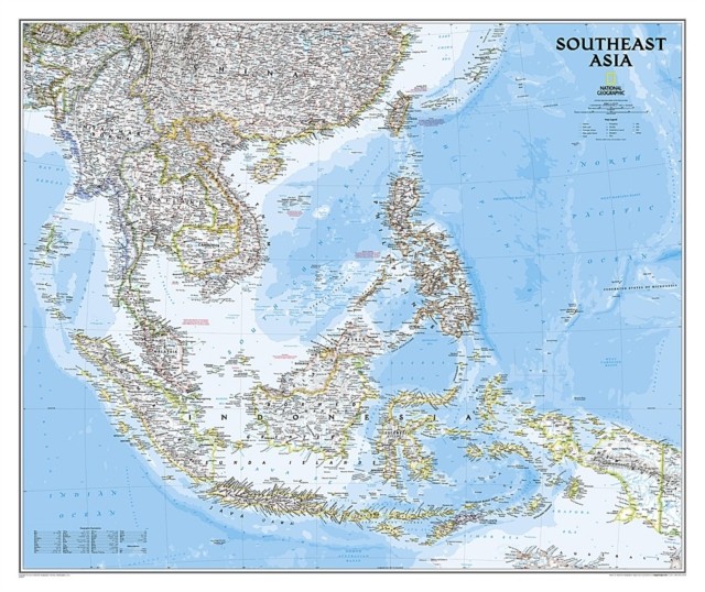 Southeast Asia Classic, Tubed: Wall Maps by National Geographic Maps SHEET MAP