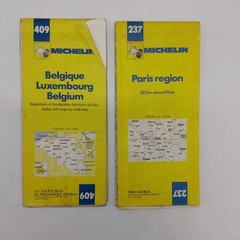 Bundle X10 Michelin Yellow & Orange Motoring/Road Maps, UK /Europe, in Wallet