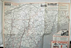 Motor Court Guide Map 1 Motels – Cabins New England New York Quebec 1959