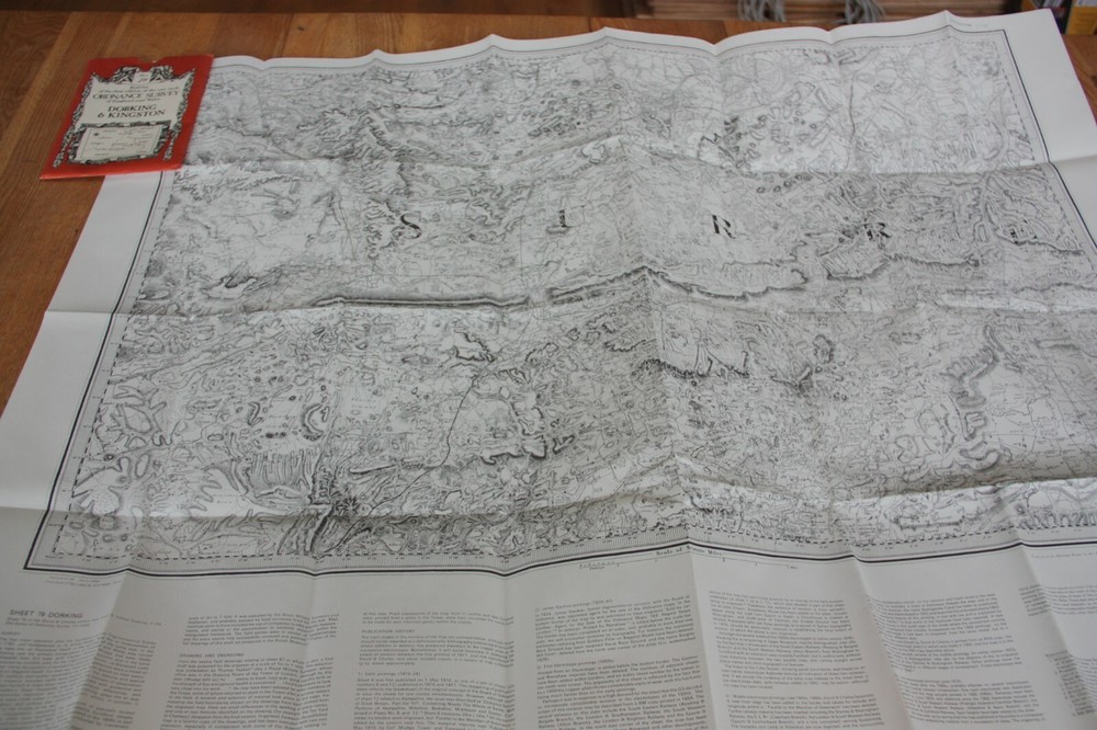 79: Kingston & Dorking OS Map First 1st Edition Reprint Ordnance Survey One inch