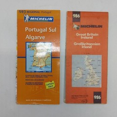 Bundle X10 Michelin Yellow & Orange Motoring/Road Maps, UK /Europe, in Wallet