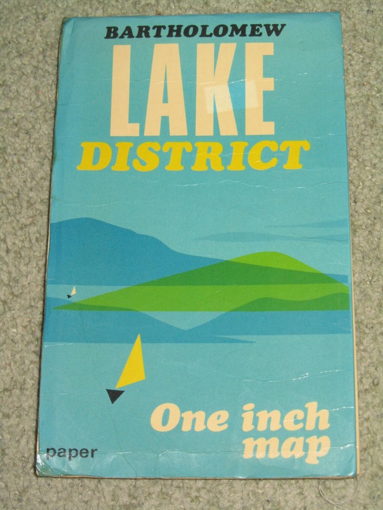 Bartholomews One Inch Map of the Lake District – 1981 on paper