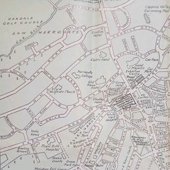 Vintage Harrogate Small Street Map.