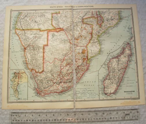 c1907 Harmsworth Plate No. 145-146 South Africa Industries & Communication