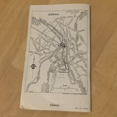 AA Continental Throughway Town Plans Basel Bern Geneva Zurich St Gallen Montreux
