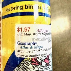 Vintage U.S. & World Map Set w/ Notebook Atlas Teaching Geography 1990s HTF
