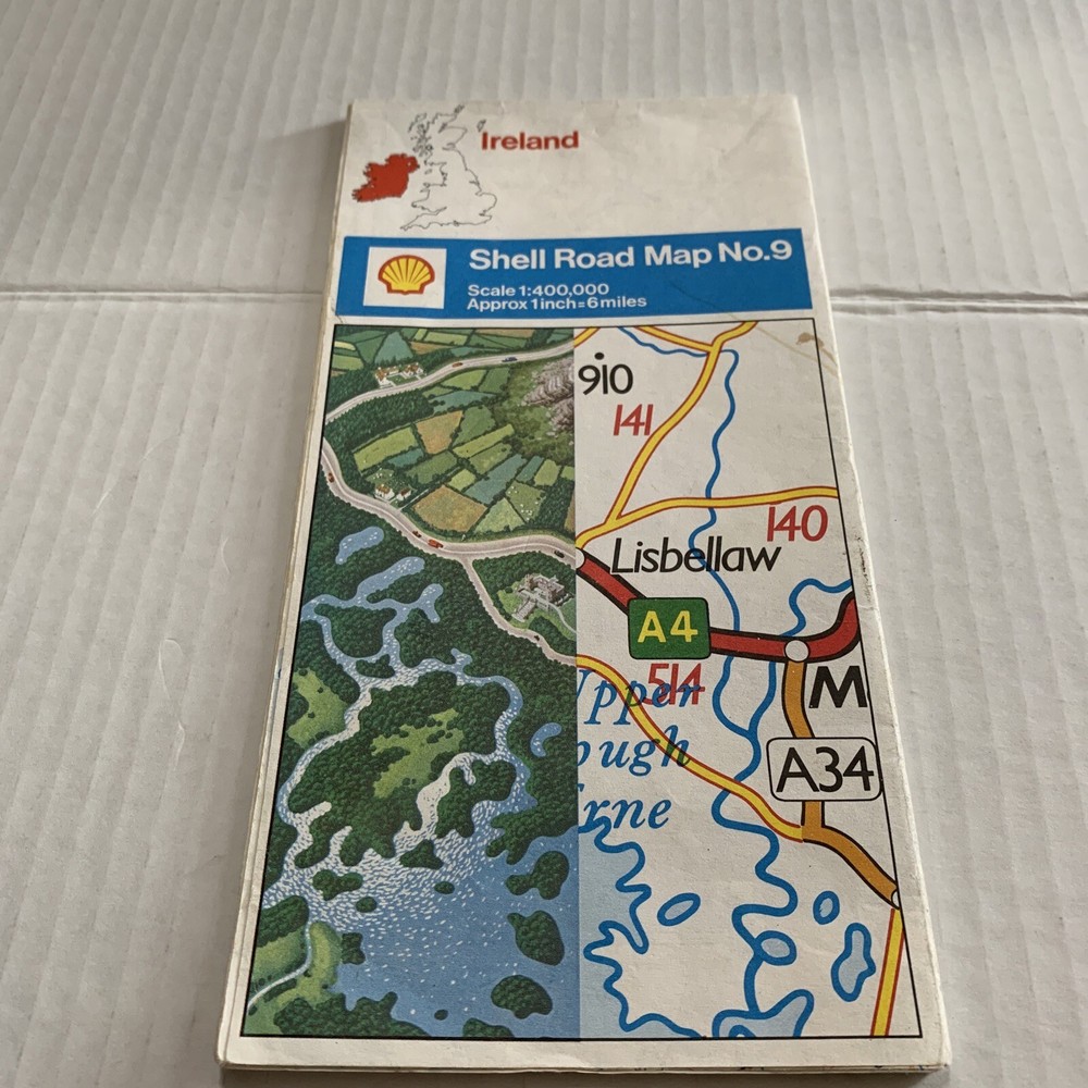 Shell Road Map No.9: Ireland Vintage Folding Road Map