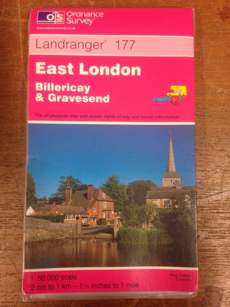 East London: Billericay And Gravesend: Landranger 177: Ordnance Survey Map