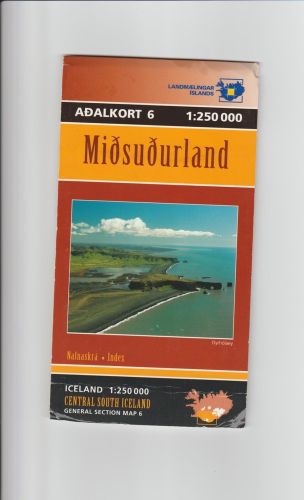 ICELAND MAP ‘Adalkort 6’ Midsudurland 1:250,000 VGC