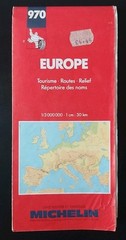Michelin Map 970: Europe • Scale – 1:3,000 000, 1cm: 30km (1993).