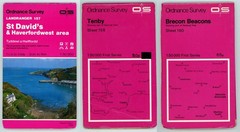 3 OS Landranger & Maps 157 158 160 Wales, St David’s Brecon Beacons Tenby