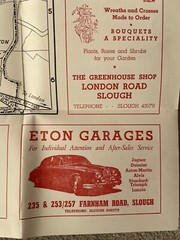 BARNETT’S OFFICIAL STREET PLAN OF SLOUGH c1950’s WITH ADVERTS