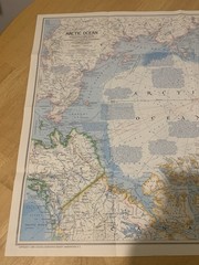National Geographic 1983 Peoples Of The Artic Inuit Eskimo Culture Map Poster