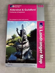 Aldershot and Guildford – 2002 – Landranger Map Sheet 186 – OS Ordnance Survey