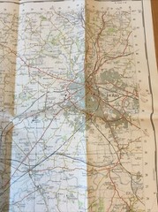 1960 Ordnance Survey One Inch Seventh Series Map 120 Burton Upon Trent inc Derby