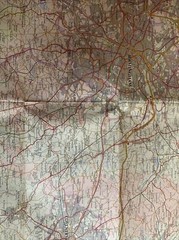 WARWICKSHIRE Bartholomew – Half Inch Map 1972 No 19 Coventry Northampton