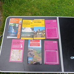 Bundle of 7 UK ordnance survey and street maps – various areas