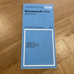 BOURNEMOUTH West – ORDNANCE SURVEY First Series 1:25,000 1962 SZ09 west parley