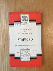 1956 Ordnance Survey One Inch Seventh Series Map 119 Stafford (incl Newport )