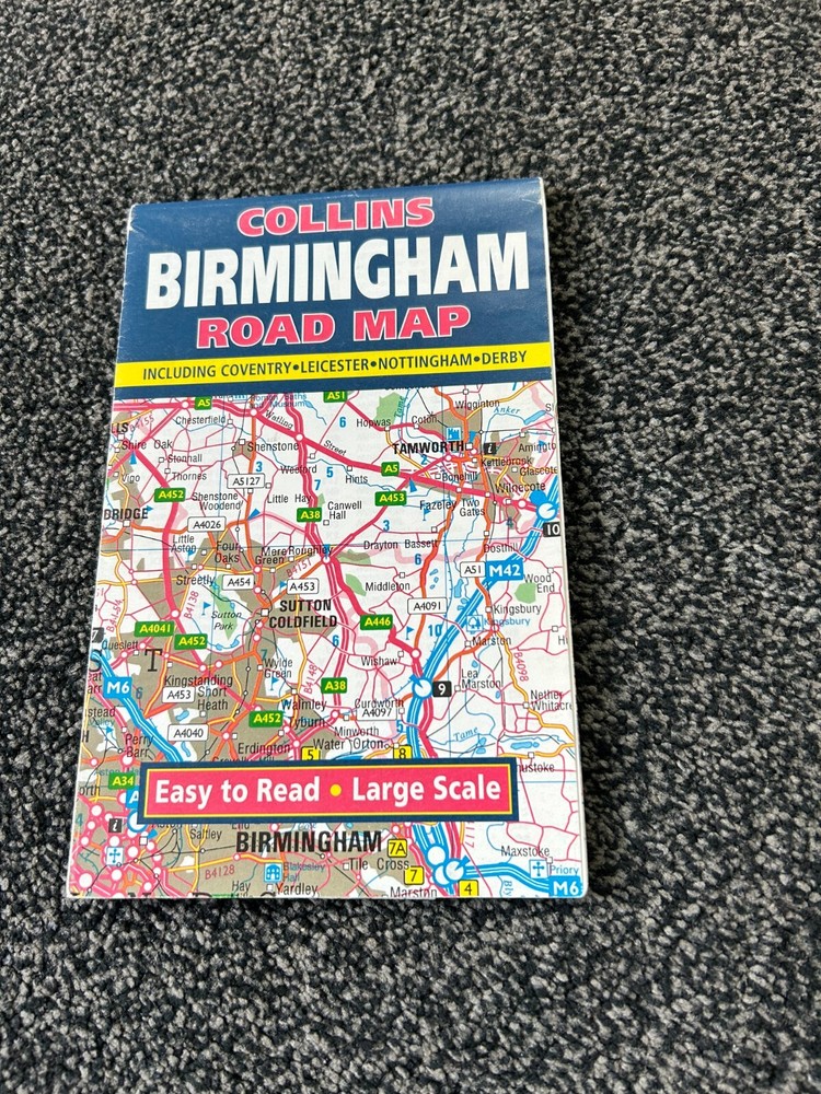 Collins Birmingham Road Map 1994