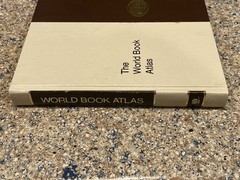 THE WORLD BOOK ATLAS 1979, Vintage Reference Book w/ Color Maps, 9”x11”, 372 pgs