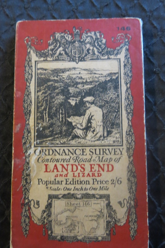 Ordnance survey map, Popular Edition, 146 – Land’s End, Lizard 1928