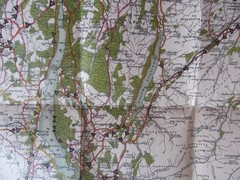 VINTAGE THE GRADED ROAD MAP THE LAKE DISTRICT GALL & INGLIS WATERPROOF CLOTH