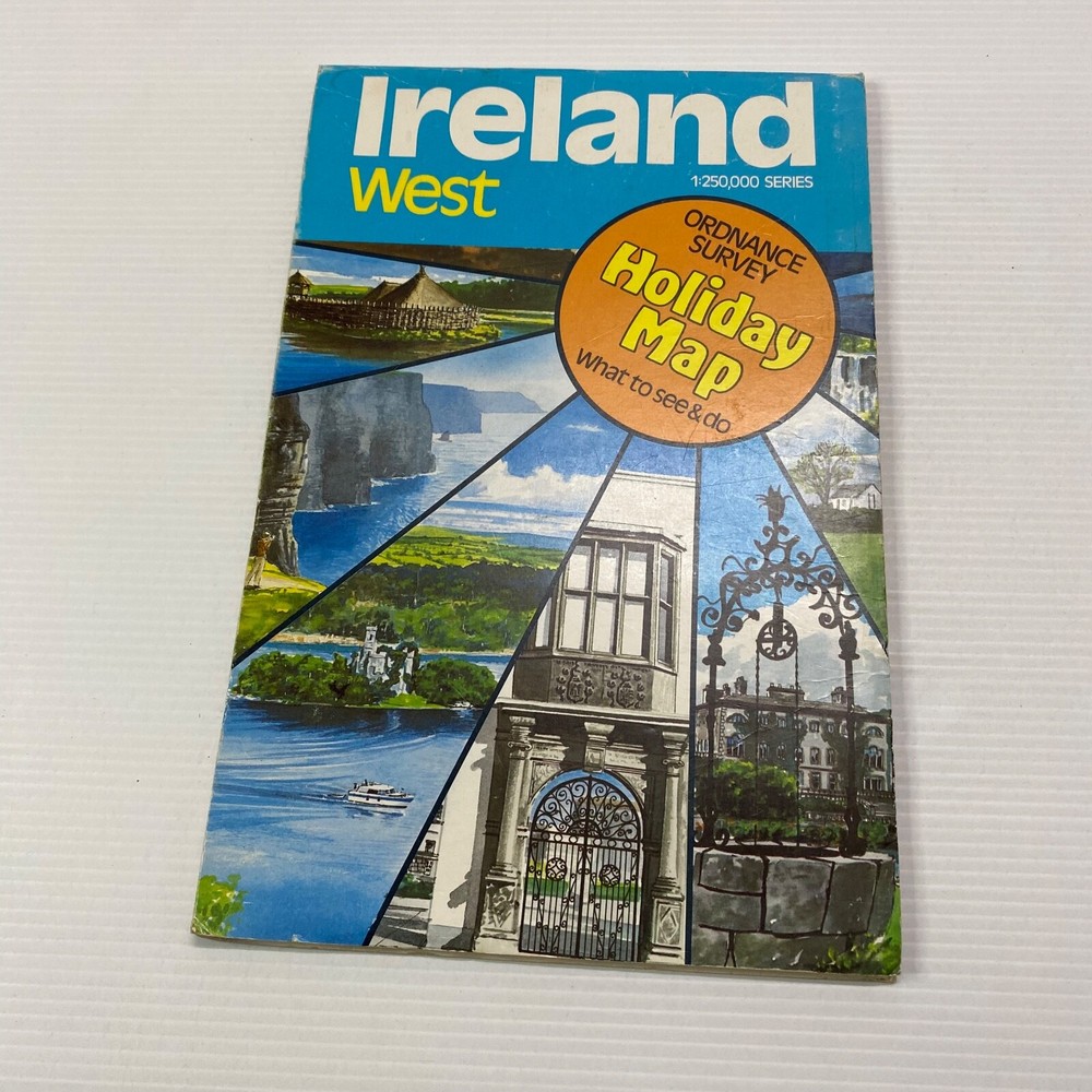 Ireland West Ordnance Survey Holiday Map 1: 250 000, Vintage 1981 Foldout