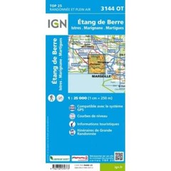 France 1:25K map 3144OT – Etang de Berre / Istres / Marignane / Martigues map