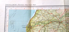 Vintage Bartholomew Half Inch Contoured Cloth Map Sheet 34 – English Lakes