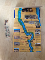 Map of The Nile in Egypt folds out in English & German and Hieroglyphic Bookmark