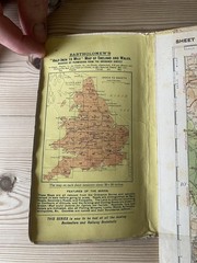 Antique 1910-1920 Bartholomews New Reduced Survey Map 12 – Cheshire – cloth