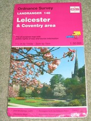 OS Ordnance Survey Landranger Map Sheet 140 Leicester & Coventry area – 1992