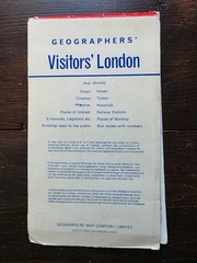Vintage 1960s Visitors’ London Map Geographers English French and German