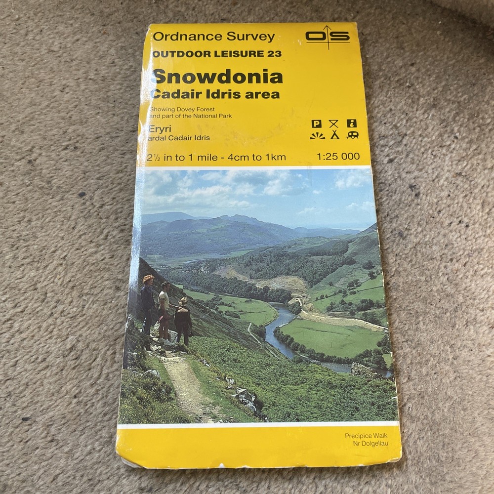 Outdoor Leisure Map 23 SNOWDONIA Ordnance Survey 1987