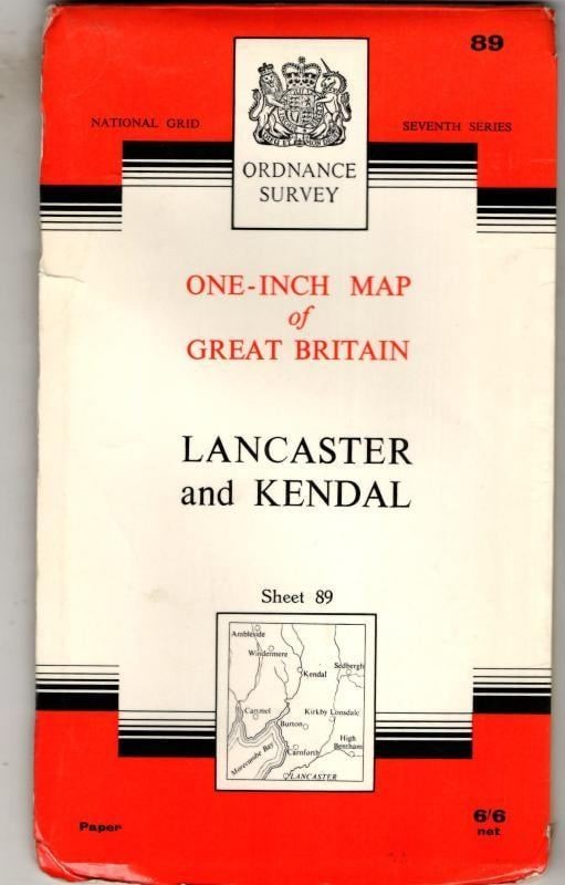 National Grid Seventh Series Sheet 89 Lancaster & Kendal : Ordnance Survey
