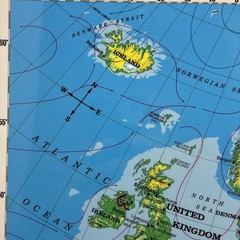 17″ x 22″ Rand McNally Markable Map of Europe and Outline Two-Sided Pre-owned