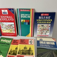 Vintage Maps Bundle Job Lot X22 Belfast Bournemouth Etc…