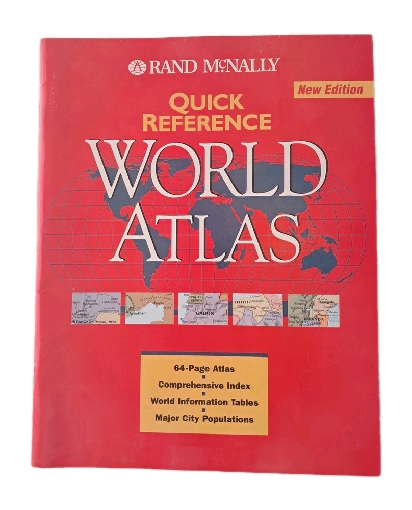 Rand McNally Quick Reference World Atlas – Paperback by Rand McNally 1995 Maps R