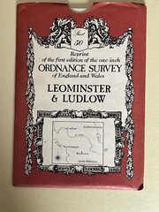 David & Charles,OS Sheet Map,1st Edition,1 Inch Reprint, Leominster & Ludlow
