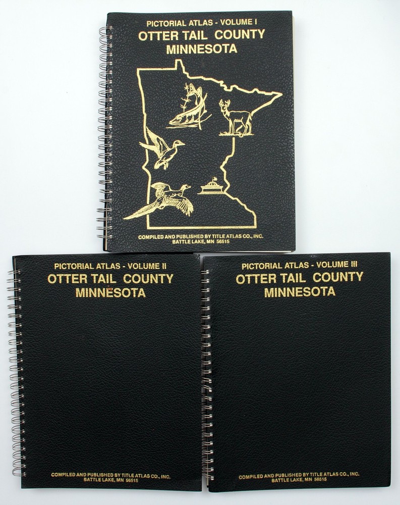 Lot 3 Pictorial Atlas of Otter Tail County Minnesota Vol I II III 1 2 3 MN 1993