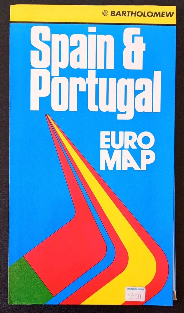 Bartholomew Euro Map – Spain & Portugal Scale – 1: 1,250,000 (1982).